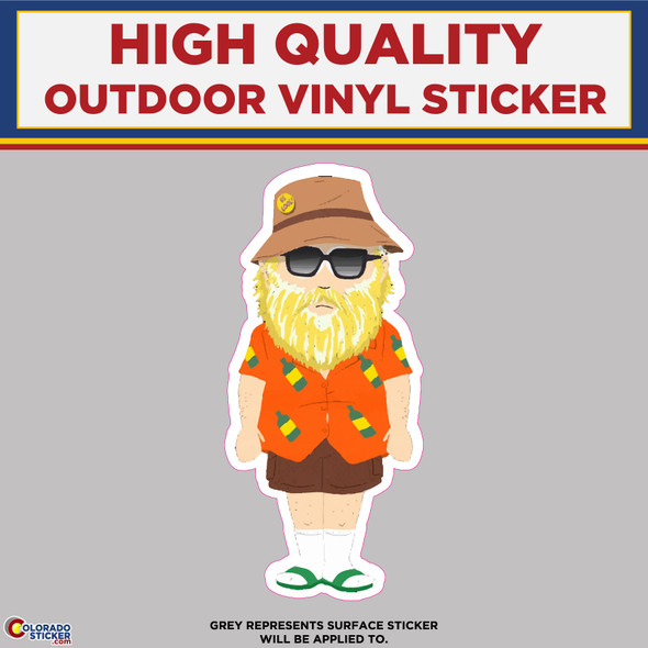 Adult Kenny McCormick From South Park, High Quality Vinyl Stickers New Colorado Sticker