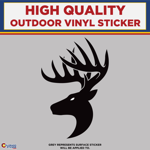 Deer With Antlers, Die Cut High Quality Vinyl Sticker Decals New Colorado Sticker