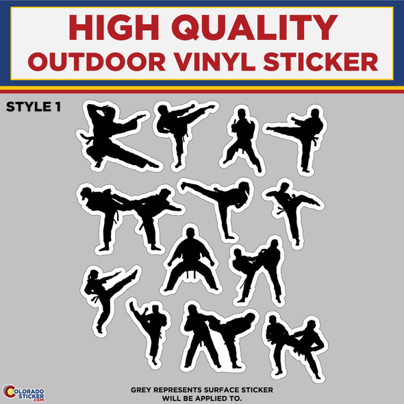 Martial Arts Sticker Sheet, High Quality Vinyl Stickers New Colorado Sticker