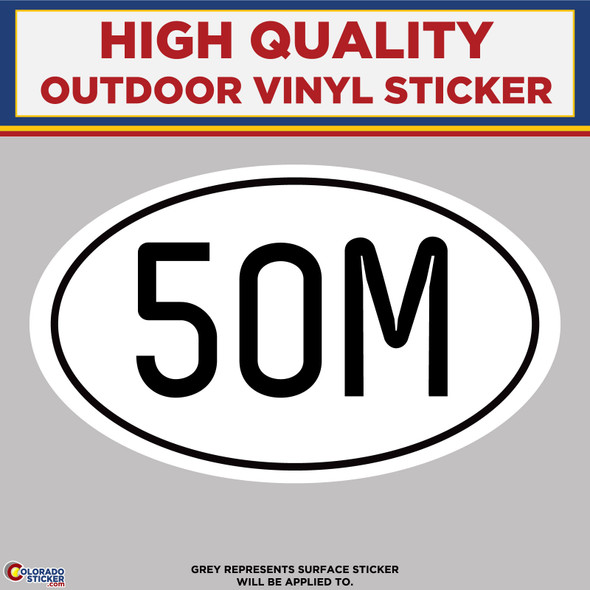 50M Marathon, High Quality Vinyl Stickers