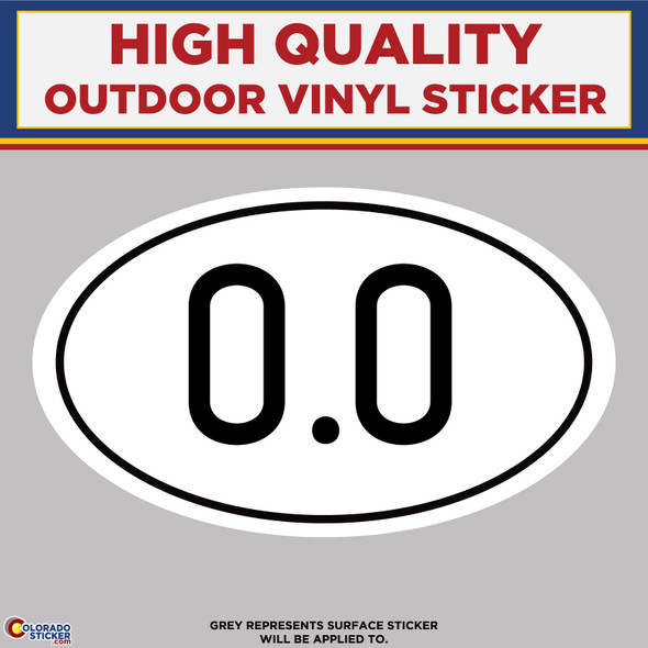 0.0 Marathon, High Quality Vinyl Stickers black