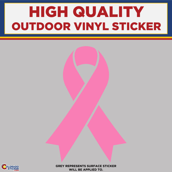 Breast Cancer Ribbon, Die Cut High Quality Vinyl Sticker Decals