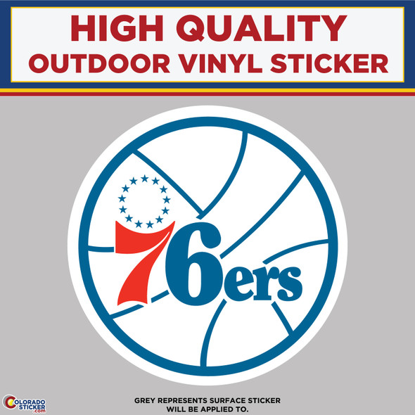 76ers Logo, High Quality Vinyl Stickers