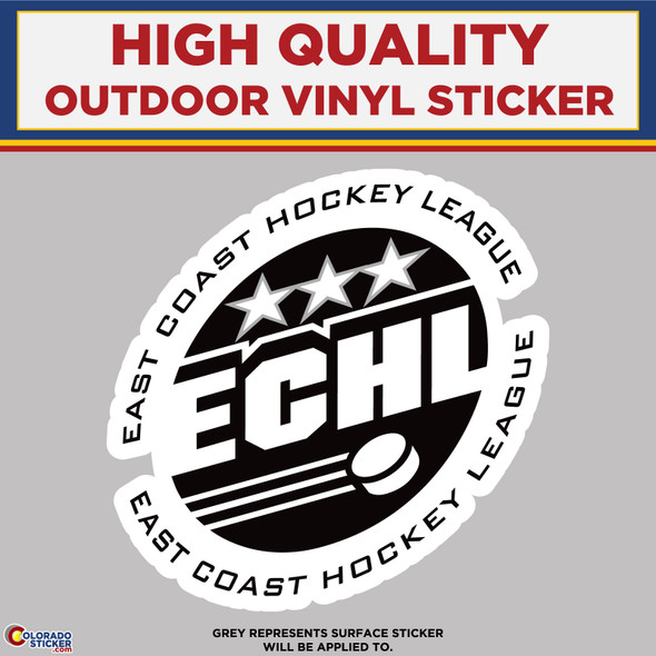 East Coast Hockey League ECHL, High Quality Vinyl Stickers New Colorado Sticker