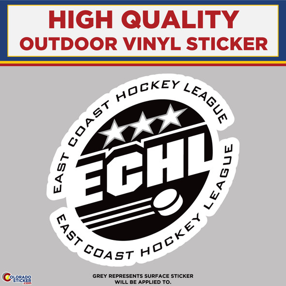 East Coast Hockey League ECHL, High Quality Vinyl Stickers