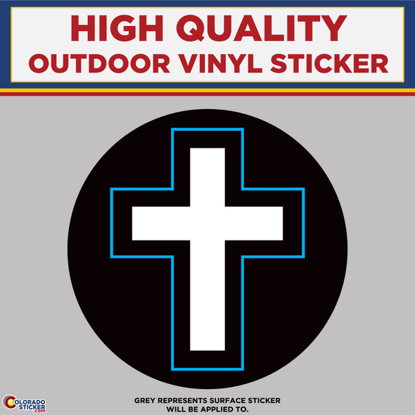 Christian Cross, High Quality Vinyl Stickers