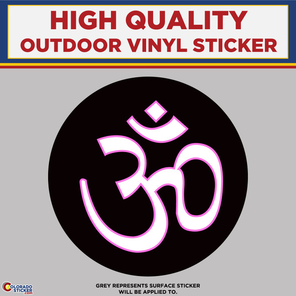 Hindu Symbol pink, High Quality Vinyl Stickers pink