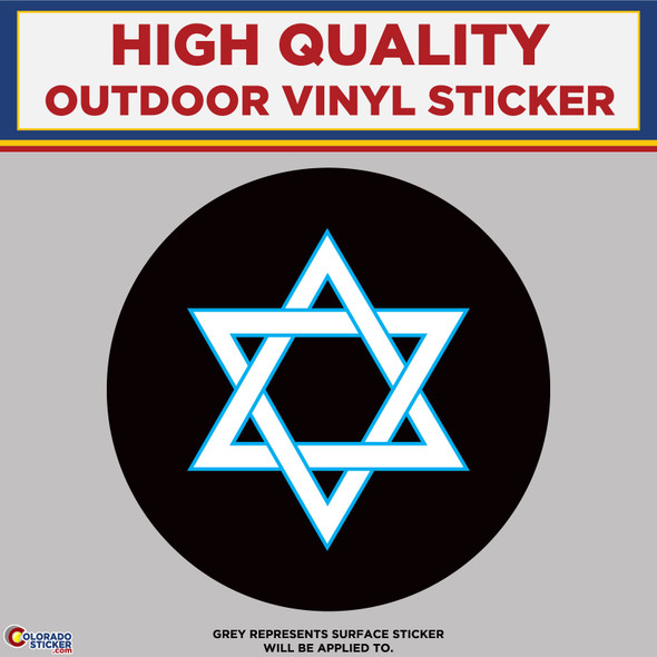 Judaism Star Symbol, High Quality Vinyl Stickers physical New Shop All Stickers Colorado Sticker