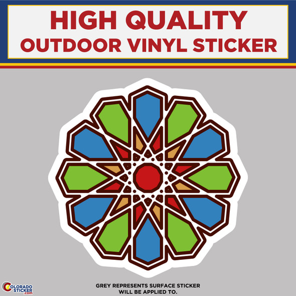 Islamic Circle Symbol, High Quality Vinyl Stickers physical New Shop All Stickers Colorado Sticker