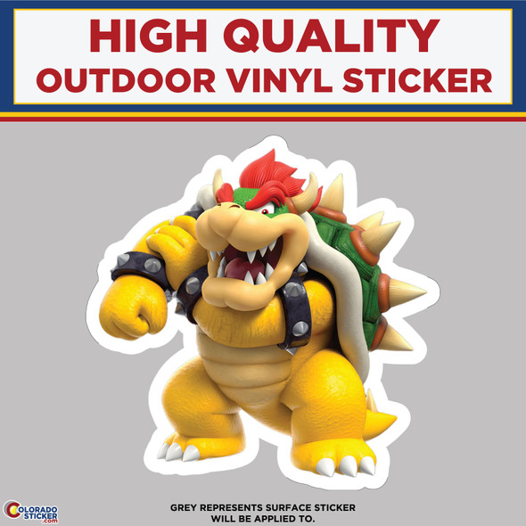 Bowser Super Mario Bros, High Quality Vinyl Stickers
