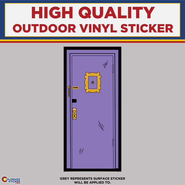 FRIENDS TV Show Monica's Door, High Quality Vinyl Stickers