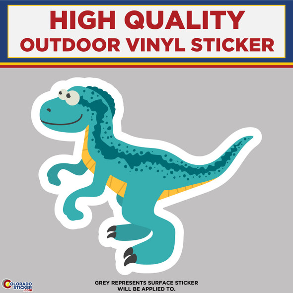 Velociraptor Dinosaur, High Quality Vinyl Stickers
