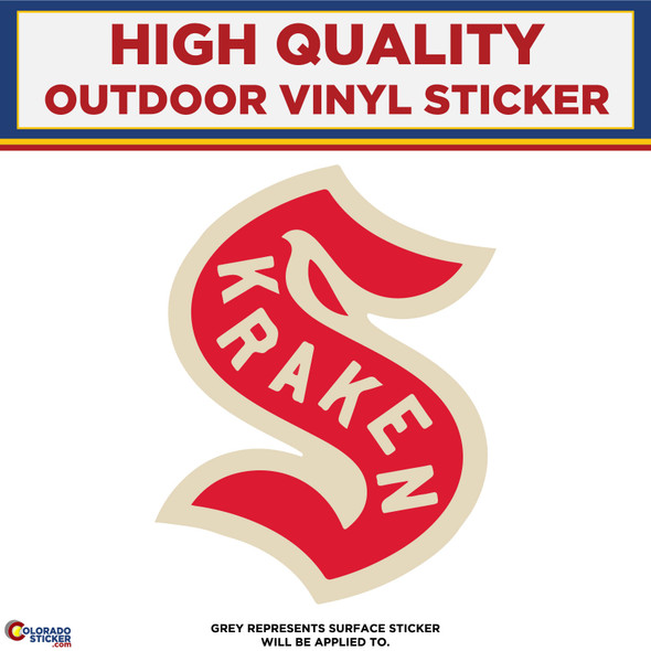 Seattle Kraken Special Event Logo, High Quality Vinyl Stickers