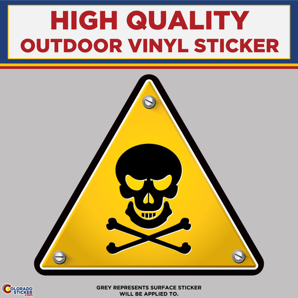 Poison Warning no text, High Quality Vinyl Stickers
