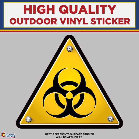 Biohazard Warning no text, High Quality Vinyl Stickers