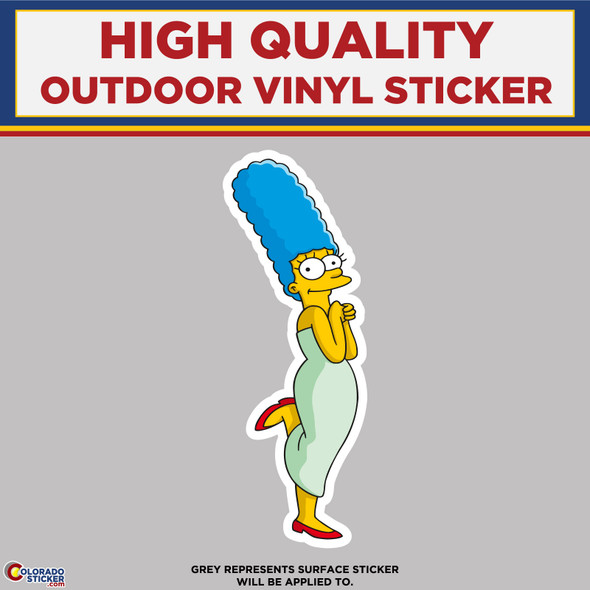 Marge Simpson standing on one foot, High Quality Vinyl Stickers New Colorado Sticker