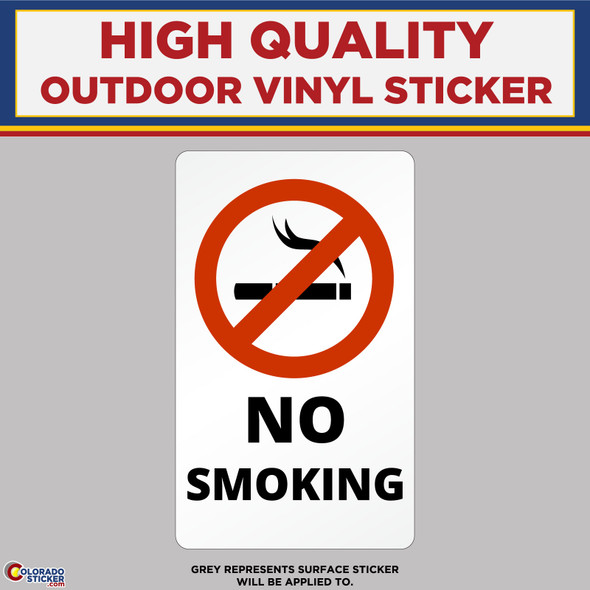 No Smoking, High Quality Vinyl Stickers New Colorado Sticker