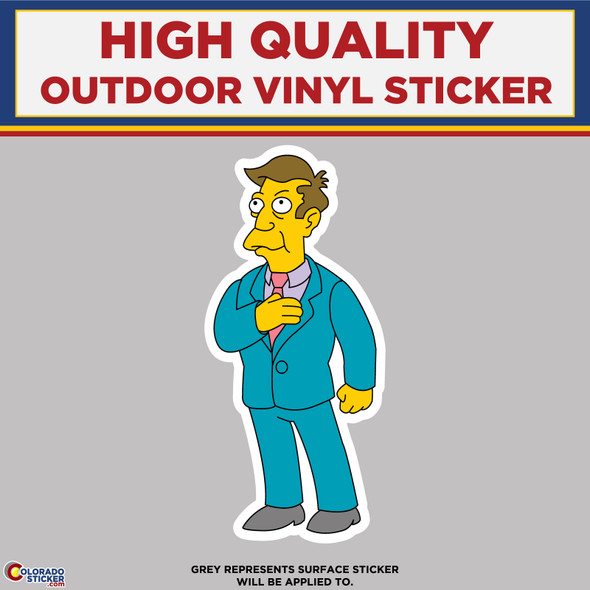 Principal Skinner from The Simpsons, High Quality Vinyl Stickers New Colorado Sticker