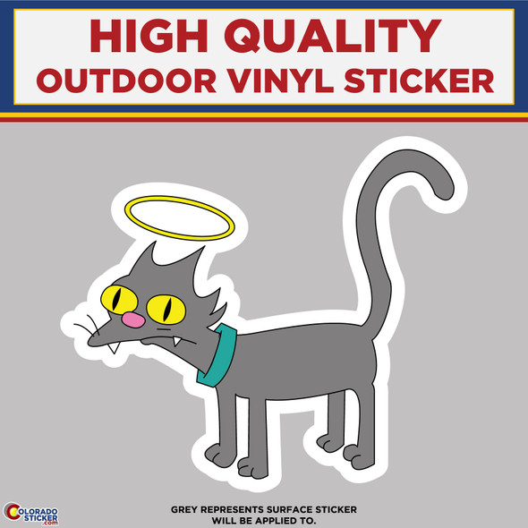 Cat from The Simpsons, High Quality Vinyl Stickers