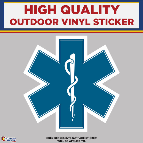 Star Of Life Medical Alert, High Quality Vinyl Stickers New Colorado Sticker