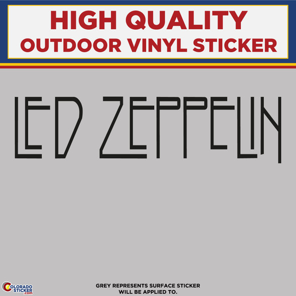 Led Zeppelin Black, Die Cut High Quality Vinyl Stickers