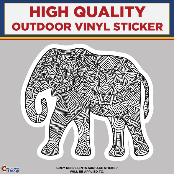 Abstract Elephant, High Quality Vinyl Stickers