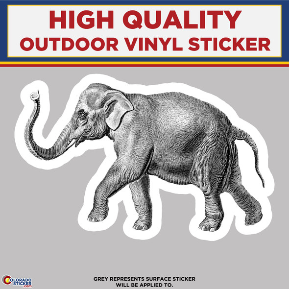 Elephant, High Quality Vinyl Stickers physical New Shop All Stickers Colorado Sticker