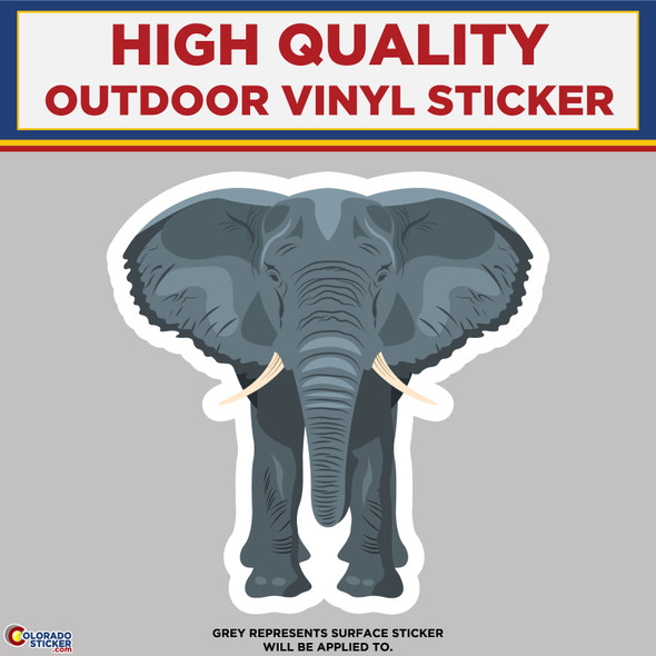 Grey Elephant, High Quality Vinyl Stickers physical New Shop All Stickers Colorado Sticker