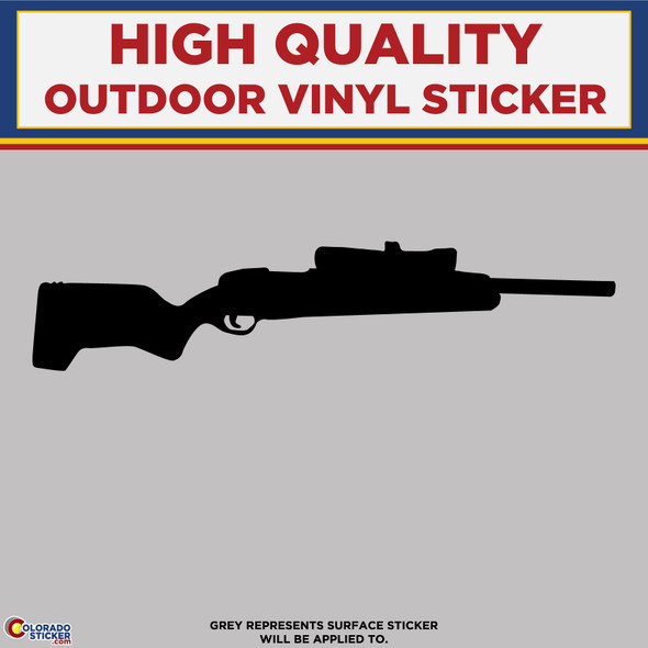 Rifle Shotgun with Scope Black Die Cut, High Quality Vinyl Stickers