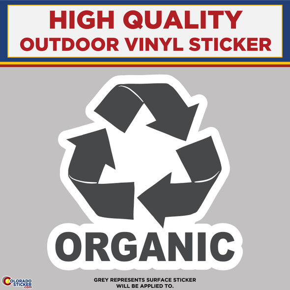 Organic Trash Can Waste Basket, High Quality Vinyl Stickers