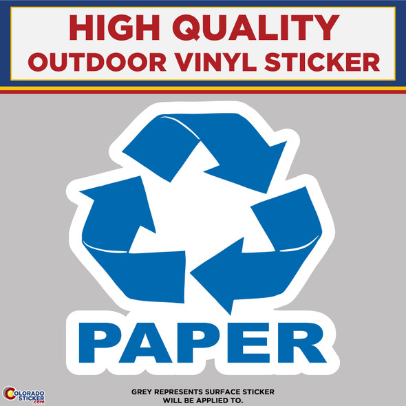 Paper Trash Can Waste Basket, High Quality Vinyl Stickers physical New Shop All Stickers Colorado Sticker