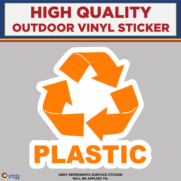 Plastic Trash Can Waste Basket, High Quality Vinyl Stickers