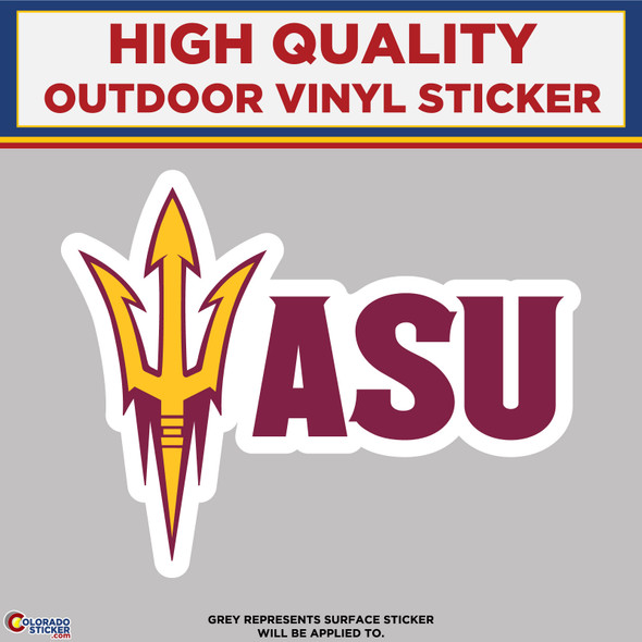 Arizona State Sun Devils ASU, High Quality Vinyl Stickers