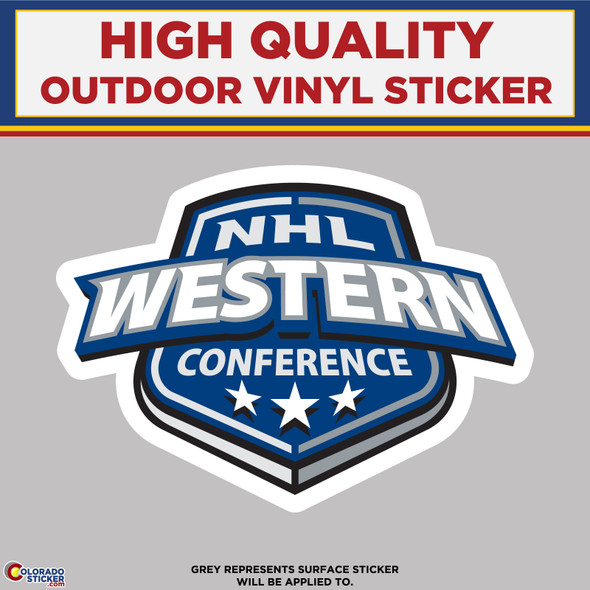 NHL Western Conference, High Quality Vinyl Stickers New Colorado Sticker