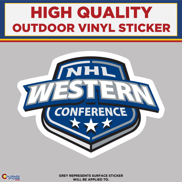 NHL Western Conference, High Quality Vinyl Stickers