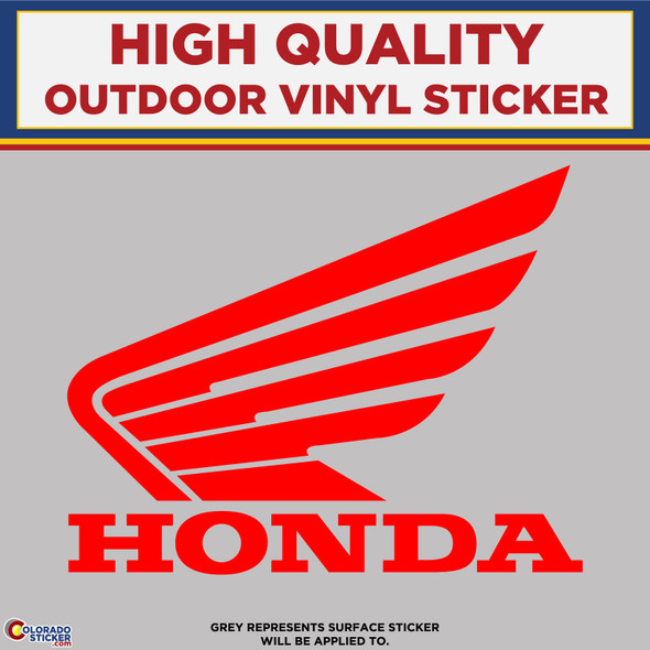 Honda Die Cut Red, High Quality Vinyl Stickers