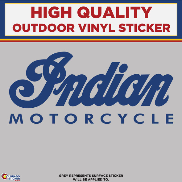 Indian Motorcycle Die Cut, Blue