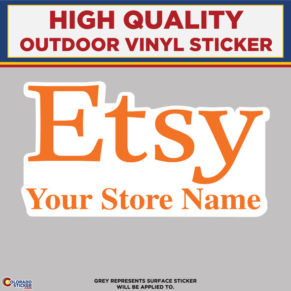 Personalized Etsy Store Name, High Quality Vinyl Stickers