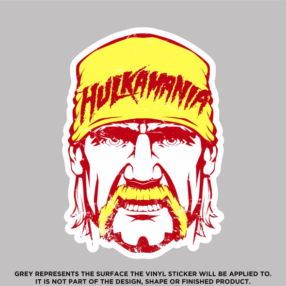 Hulkamania Hulk Hogan Head,  High Quality Vinyl Stickers
