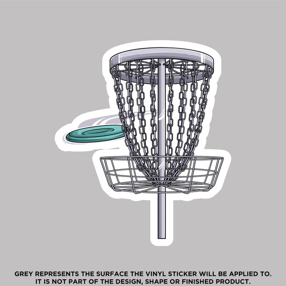 Frisbee Disc Golf Basket, High Quality Vinyl Stickers