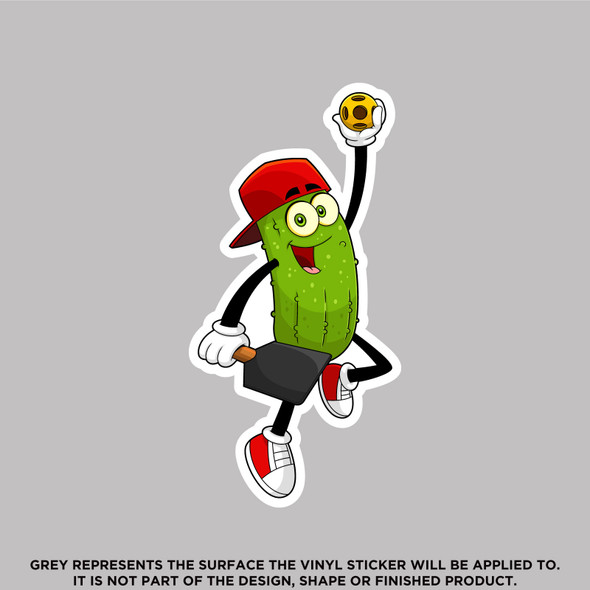 Pickle Playing Catch, High Quality Vinyl Stickers