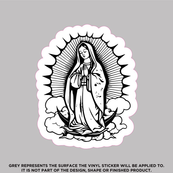 Virgin Mary A , High Quality Vinyl Stickers Virgin Mary A , High Quality Vinyl Stickers