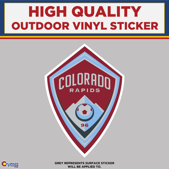 Colorado Rapids Soccer, High Quality Vinyl Stickers