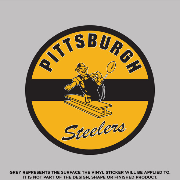 Retro Steelers Logo, High Quality vinyl sticker