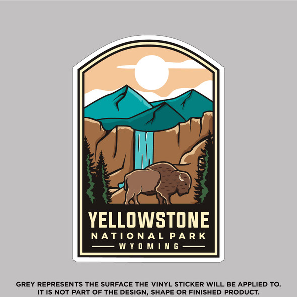 Yellowstone National Park Wyoming, High quality sticker