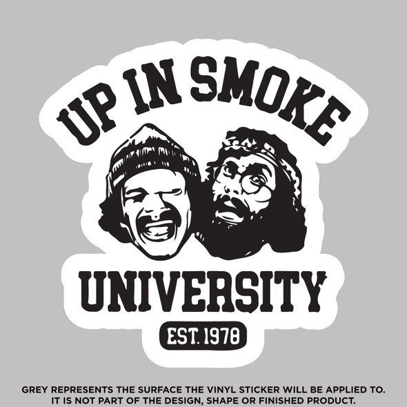 Up in Smoke Cheech and Chong movie logo vinyl sticker decal