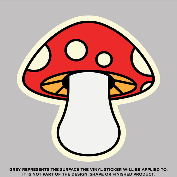 Classic red mushroom trippy vinyl sticker decal