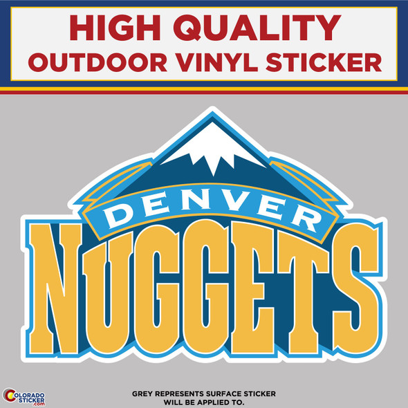 Old Denver Nuggets, High Quality Vinyl Stickers New Colorado Sticker