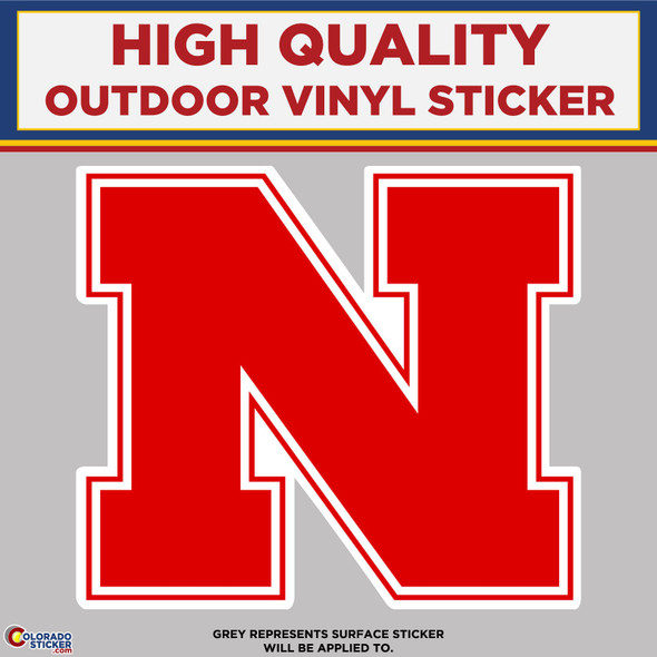 Huskers N, High Quality Vinyl Stickers