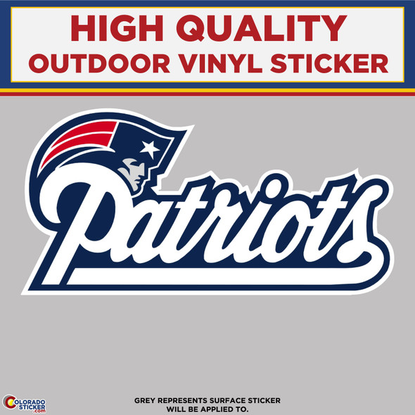 Patriots Text, High Quality Vinyl Stickers